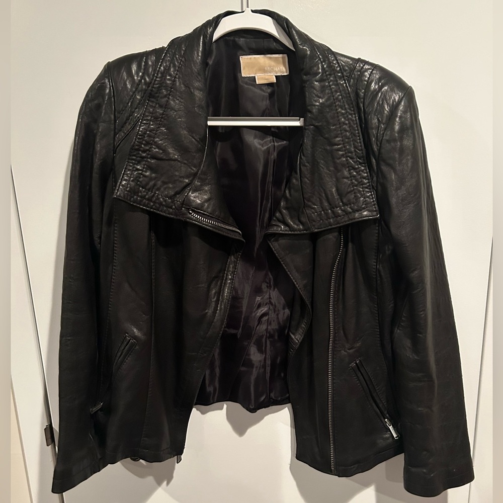 Leather Michael Kors Jacket- women’s Large